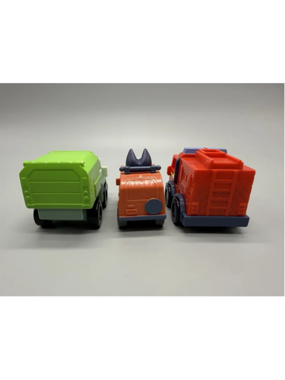 Bluey Mini Racers Lot of 3 Fire Truck Bingo Heeler 4WD Bandit Garbage Truck Toys